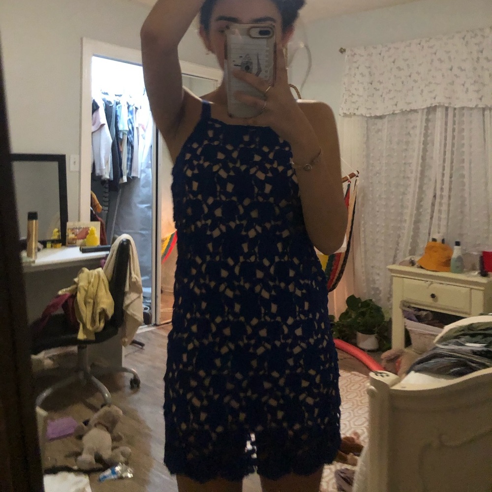 GB girls blue thread detailing